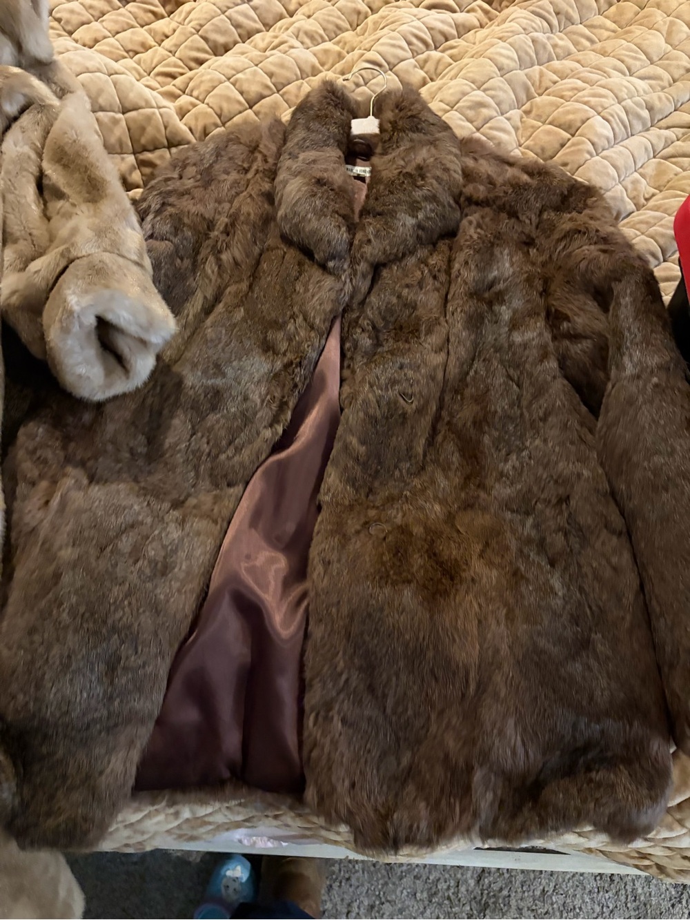 Brown Faux Fur Coat - Women's Jacket